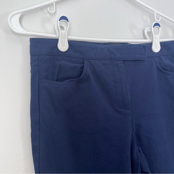 Theory Women's Blue Eco New Bistretch Crop Pants Size 2 - Picture 4 of 10